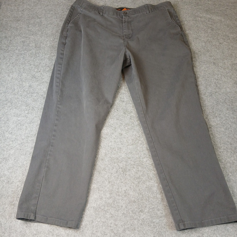 George Chino Pants Mens 38x30 Gray‎ Stretch Cotton Blend Straight Leg Casual